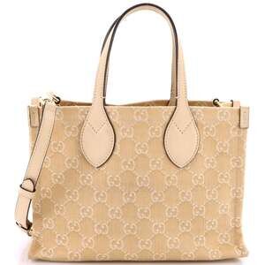 Ophidia Shopper Tote Gg Denim Medium #218056G13B